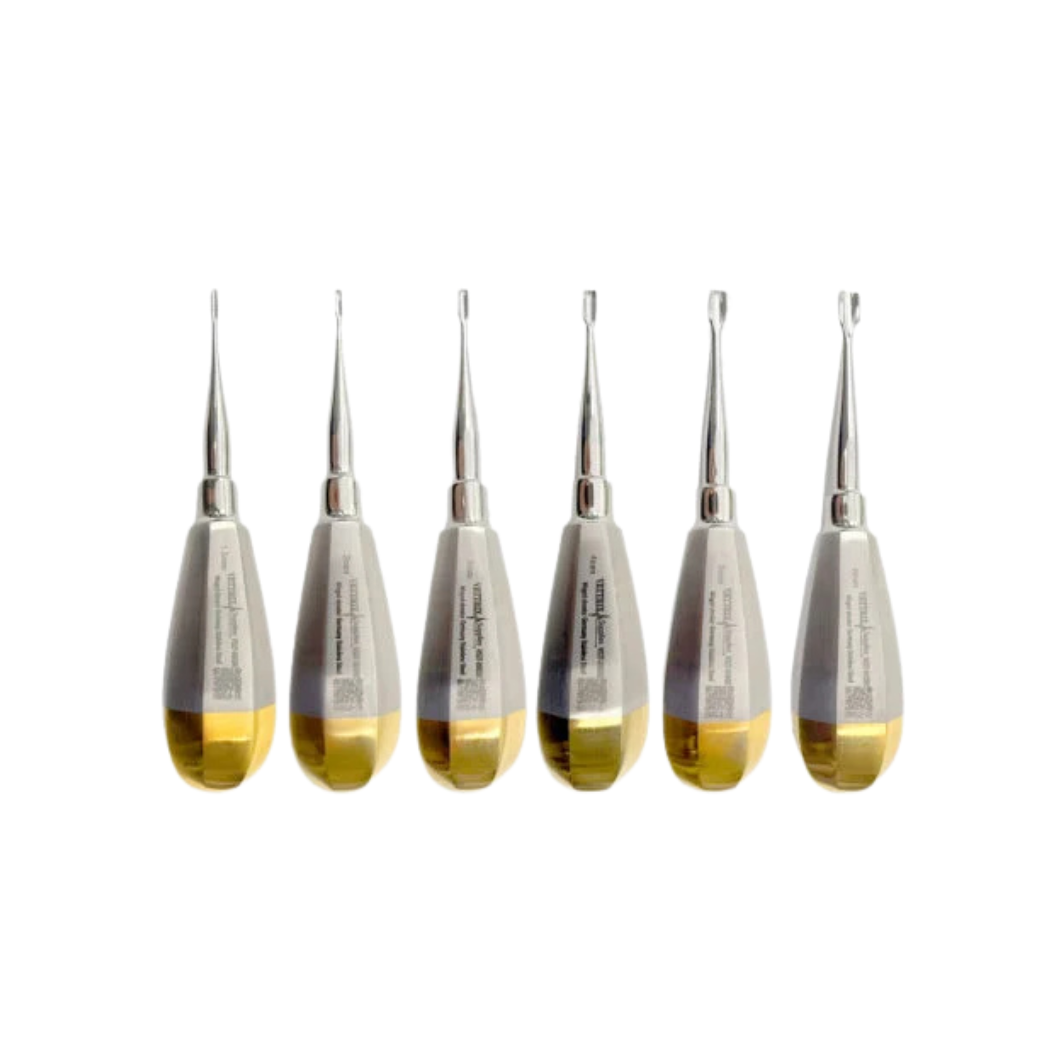 Winged Elevator Golden Serrated Handle Set